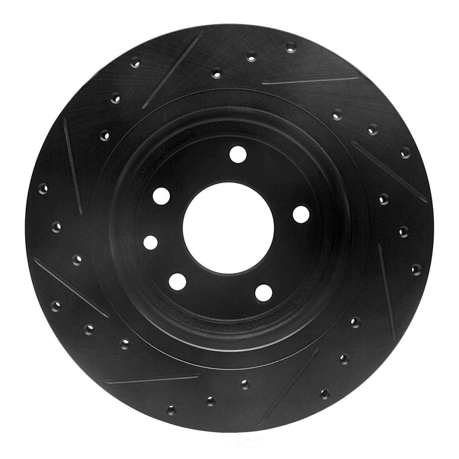 Dynamic Friction Company 633-20009R DFC Brake Rotor - Drilled And Slotted - Black