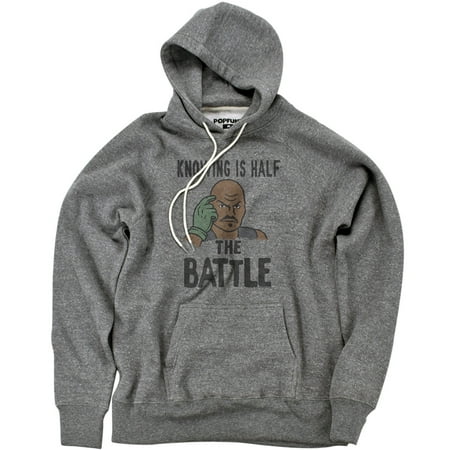G.I. Joe The OG Action Figure Official Premium Ultrasoft Tri-Blend Hoodie (X-Large) Athletic Heather