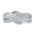 thumbnail image 2 of STERLING SILVER 0.03 CTTW WHITE DIAMOND FASHION RING, 2 of 3