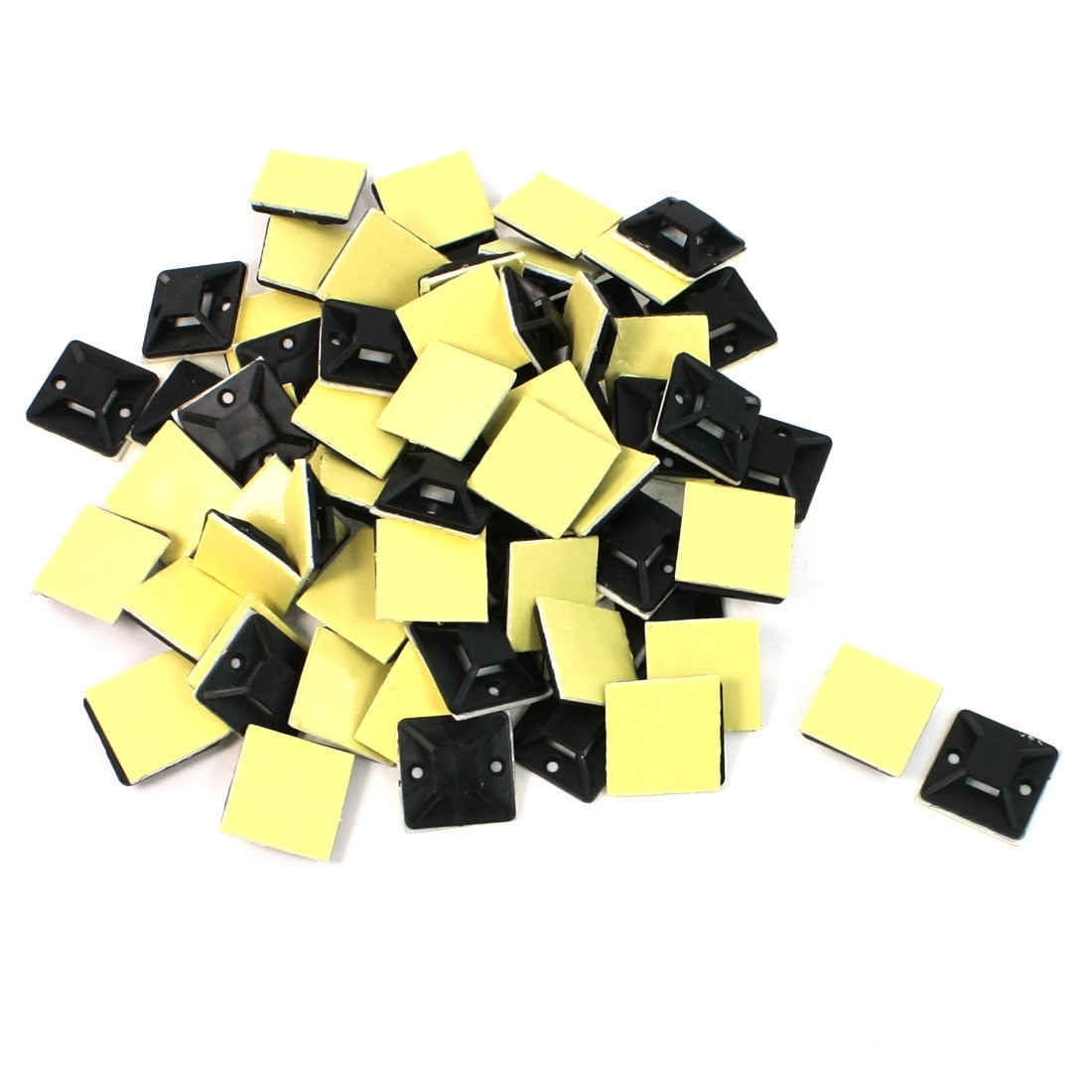 100 Pcs Self Adhesive Cable Tie Mount Base Holder 20 x 20 x 6ms4 