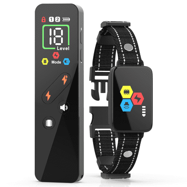 Dog Training Collar, Dog Bark Collar with Remote Range 3200ft 4 Training Modes, 18 Adjustable Sensitivity & Rechargeable (Black)