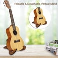 thumbnail image 5 of Soporte de ukelele de madera desmontable Soportes de guitarra plegables Marco resistente en forma de X con borde suave para ukelele, violín, mandolina y banjo, 5 of 5