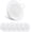 White Finish Warm White, variant on 12 Volt LED Puck Light, RV Boat Recessed Mount Ceiling Light, Under Cabinet Camper Vans Caravan Cabin Truck Motorhome Interior Lighting, 6 Pack (Silver Finish Warm White)