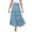 Light Blue, variant on HGIEYS Womens White Maxi Skirt Summer Boho Long Pleated A-Line Flowy Elastic High Waist Beach Tiered Skirt