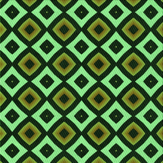 Ahgly Company Indoor Square Patterned Dark Forest Green Area Rugs, 4' Square
