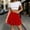 Red, variant on Womens Summer Mini A-Line Flare Skirts Flowy Wrap Y2K Stretch Elastic High Waist Wine Skirts for Women S