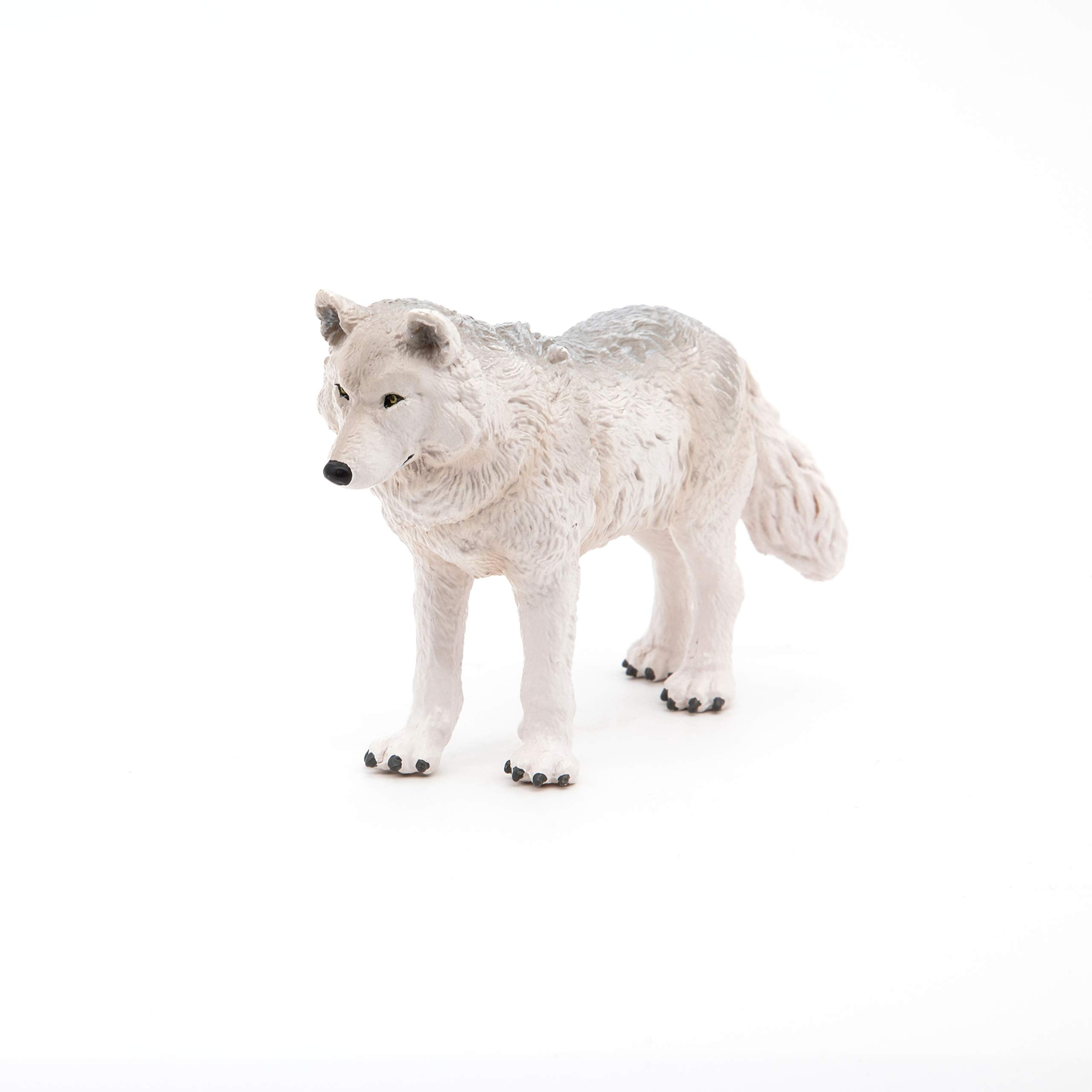 Safari Ltd 220029 White Wolf 3 11/16in Series Wild Animals 