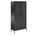 thumbnail image 2 of Systembuild Evolution Sunset District Tall 2 Door Storage Cabinet-Mesh Metal Locker, Black, 2 of 8