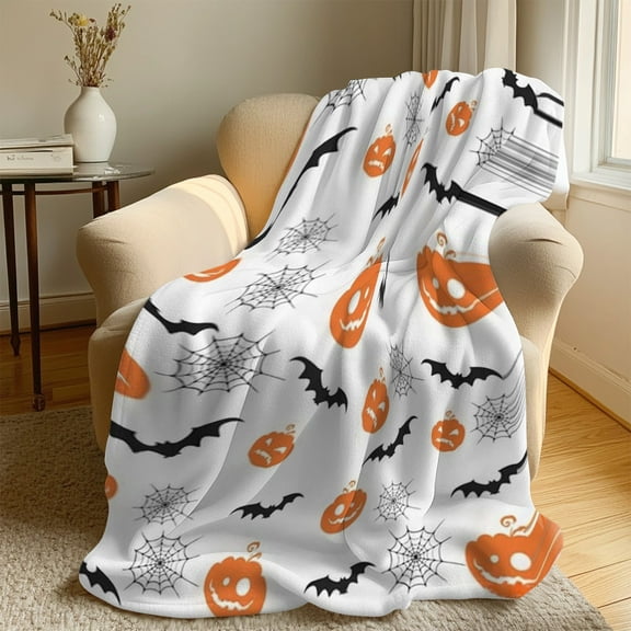 100 * 150 Halloween Flannel Plush Blanket Ak C Polyester Blanket Color:AK Material:Polyester Fiber