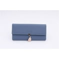 thumbnail image 1 of RFID Wallets for Women, Leaf Card Holder Trifold Ladies Wallets Coins Zipper Pocket with ID Window，Blue, 1 of 7