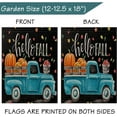 thumbnail image 3 of Hello Fall Garden Flag Pumpkin Farm Truck Double Sided Quote, Small Burlap Decorative House Yard Decoration, Autumn Leaves Harvest Farmhouse Country Seasonal Home Outdoor Vintage Décor 12 x 18, 3 of 6