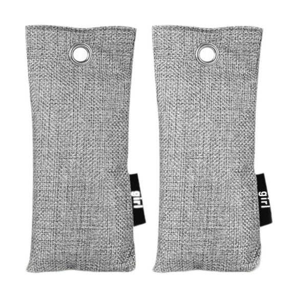 Bolsas purificadoras de aire, eliminador de olores con orificio para colgar, bolsas purificadoras versátiles para dormitorio, clima húmedo y lluvioso, 2 piezas 50g