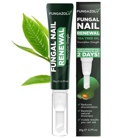 Nail Fungus Treatment for Toenail & Fingernails | Antifungal Nail Treatment with Tea Tree Oil | Fast-Acting No-Touch Applicator | Restores Thickness & Discoloration | Results in 2 Days | 20g