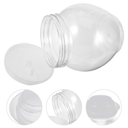 Milisten 1 Set Small Clear Jars 800Ml Plastic for Vegetable Pickling Container Ideal for Household Users