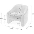 thumbnail image 2 of Set of 2 Modern Boucle Fabric Accent Chairs for Living Room and Bedroom, Ergonomic Design and High Comfort, 2 of 8