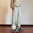 thumbnail image 3 of Pantalones de chándal de hip-hop para hombre, pantalones de pierna ancha, pantalones de chándal casuales Y2k lisos, pantalones de chándal de algodón de moda al por mayor, pantalones de chándal góticos, 3 of 5
