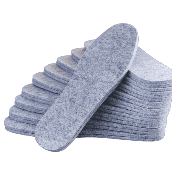 TELOLY 5Pcs Insoles Men Washable Felt Material Move Insoles Breathable and Sweat - Absorbent Boot Inserts 38