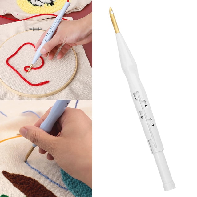 perforadora con mango, tubo con mango de plástico, bolígrafo para , punzón para , herramienta tejer hilo Baoblaze Agujas perforadoras