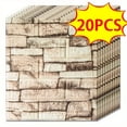 thumbnail image 1 of 20/30/40//50pcs 3D Wall Tile Sticker, Foam Brick Self-Adhesive Anti-Collision Sticker,, 1 of 5