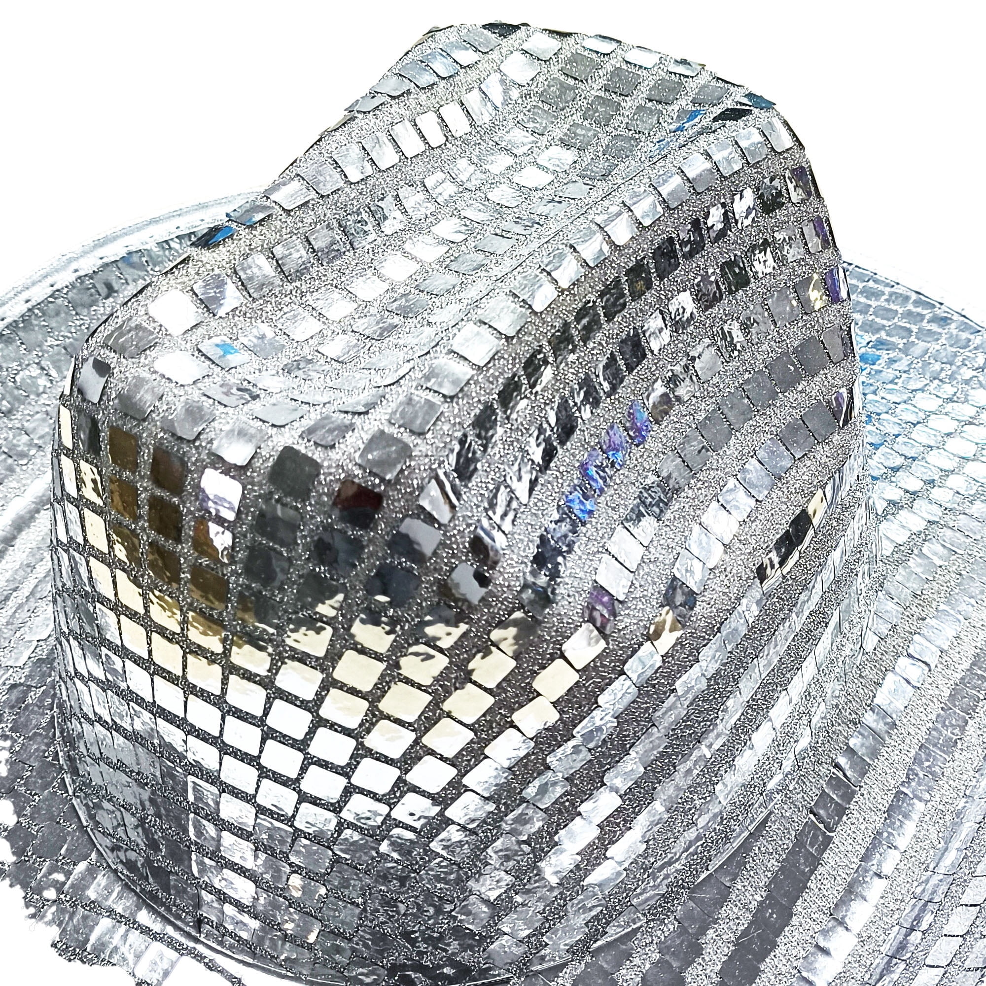 Disco Cowboy Hat Costume Accessory for Adults, Silver, Halloween by Way To Celebrate