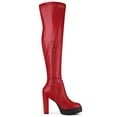 thumbnail image 3 of Unique Bargains Bottes Hautes au-Dessus du Genou à Talons Compensés Épais pour Femmes, 3 of 8