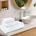 thumbnail image 2 of BELIZZI HOME Ultra Soft 3 Pack Cotton Towel Sets - 1 Pc Bath Towel 28x55 inch, 1 Pc Hand Towel 16x24 inch & 1 Pc Wash Coth 12x12 inch. For Everyday Use, Compact & Light Weight - White, 2 of 6