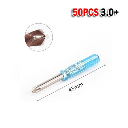 

50Pcs Small Screwdriver Slotted Cross Screwdriver Repair Toys Tool 1.5 2.0 3.0mm