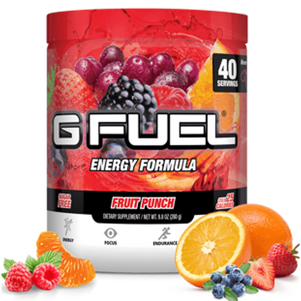 G Fuel Elite Energy and Endurance Tub, Fruit Punch, 40 Servings - Walmart.com - Walmart.com