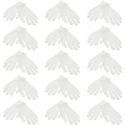 15 Pairs White Cotton Gloves Moisturizing Overnight Gloves Serving Inspection Gloves Cloth Gloves for Dry Hands Eczema Spa