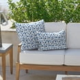 thumbnail image 5 of Outdoor Lumbar Pillow Covers 12\u201dx20\u201d, Rectangle Throw Pillow Covers for Patio Furniture, Decorative Lumbar Cushion Case for Garden Balcony Couch Office Chair, Pack of 2, Brush Blue, 5 of 5