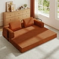 thumbnail image 2 of Jopath Convertible Sleeper Sofa Bed,Compressed Floor Boneless Couch, Corduroy Folding Mattress Couch with Fixed-Shape Frame for Living Room, Bedroom, Lounge,Orange, 2 of 10