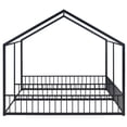 thumbnail image 4 of Noble House Twin Shared Metal House Bed, 2-in-1 Side-by-Side Platform Frame, Space Saving Design for Twins, Black, 4 of 7