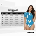 thumbnail image 6 of Haiem Cartoon Chicken Women's Crew Neck Short Sleeve Bodysuit Tops Stretchy Slim Basic-Large, 6 of 8