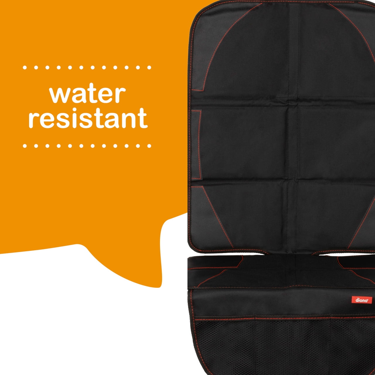 Diono Ultra Mat 2 Pack Car Seat Protector, Crash Tested, Water Resistant, Black