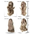 thumbnail image 2 of Onedor 15" Synthetic Fiber Curly Ponytail Hair Extension hairpiece with Clip-in Jaw Clips, Dual-Use Hair Extensions (12#-Light Brown), 2 of 3