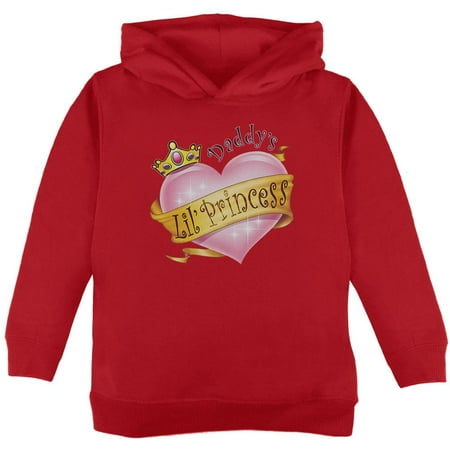 

Daddy s Lil Princess Heart Toddler Hoodie Red Toddler Size 5/6
