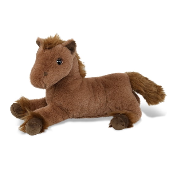 DolliBu Fancy Lying Brown Horse Super Soft Stuffed Animal, Cute Realistic Stuffed Animals for Girls, Boys, Adults Animal Gifts, Kids Farm Nursery Decor for Newborn, Cuddly Baby Plush Toys - 10 inches