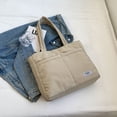 thumbnail image 3 of Bolso Hobo Plumón para Mujer Bolso Ligero Con Múltiples Bolsillos Bolso para Citas Diarias (Beige), 3 of 9