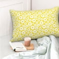 thumbnail image 4 of Pofeuu Daisies Flowers Print Polyester Microfiber Plush Pillowcases, Super Soft and Cozy Pillow Case Covers with Envelop Closure（Pillow core not included）-16"x24", 4 of 6