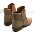 thumbnail image 2 of Lucky Brand Tayti Taupe Casual Pointed Toe Western Low Block Heeled Booties (Taupe, 8), 2 of 5