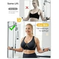 thumbnail image 4 of Support Sports Bras for Women: Padded Adjustable Crossback Full Coverage Bralette for Gym Dance - for C-DDD Large Bust, 4 of 11