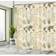 thumbnail image 4 of Ambesonne World Map Shower Curtain, Vintage Globe, 69"Wx70"L, Beige Olive Green, 4 of 4