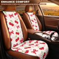 thumbnail image 3 of Eheartsgir Cherry Bow Car Front Seat Covers, 2 Pack Quilted Padded Polyester Seat Protector, Removable Machine Washable for SUV and Truck Pet Use, 3 of 7