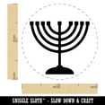 thumbnail image 2 of Menorah Hanukkah Self-Inking Rubber Stamp Ink Stamper - Black Ink - Medium 1 Inch, 2 of 7