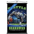 thumbnail image 3 of Seattle Seahawks 22.4'' x 34'' Magnetic Framed Mascot Endzone Poster, 3 of 3