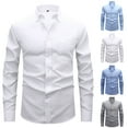 thumbnail image 4 of Fnnxeal Mens Button Down Shirt, Solid Long Sleeve Long Sleeve Collared Casual White Button Up Shirt for Men Size XS, 4 of 6