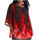 thumbnail image 1 of Tops Y Blusas de Señoras, Casual Cortado 3/4 Manga Impresa Camisa Suelta Superior Hecha de Poliéster Suave Transpirable para Primavera Verano, Blusas para Mujeres Casual, 1 of 5