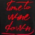 thumbnail image 3 of CafePress - Time To Wine Down Pajamas - Women's Short Sleeve Print T-Shirt and Pants Dark Cotton Pajama Set, 3 of 7