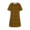 thumbnail image 5 of Ashirexll Summer Dresses for Women Midi Dresses Womens Casual Printed Short Sleeve Round Neck Ladies Dress, 5 of 6