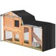 thumbnail image 1 of Pet Crate Cover Rabbit Hutch Covers for Bird Bunny Heavy Duty 210D Oxford Cloth with Transparent Visible Curtain 2 Sizes, 1 of 4
